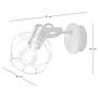 Wall lamp Madras Solid wood 1-flame Silver 2