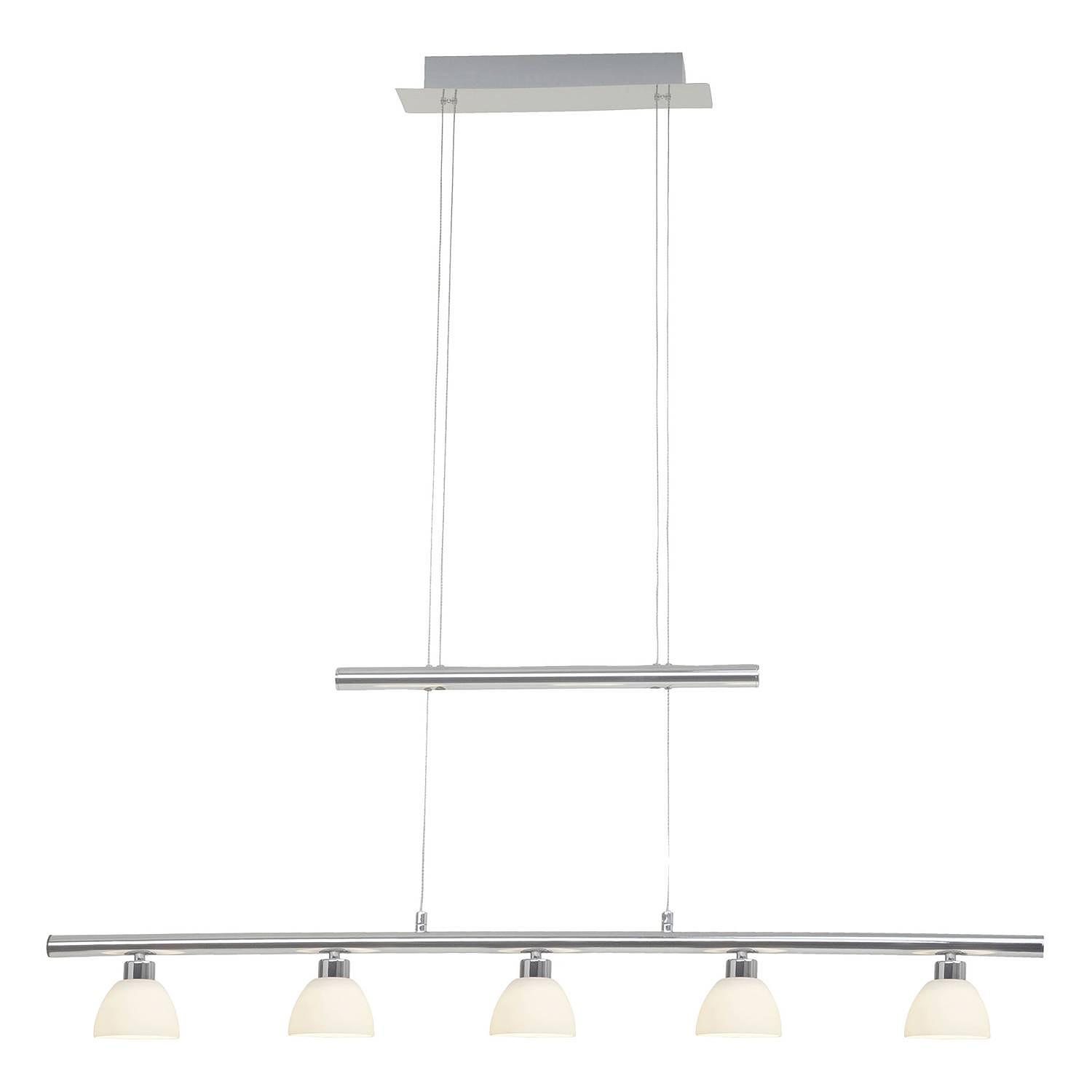 LED pendant light Tonja 5-light silver 1