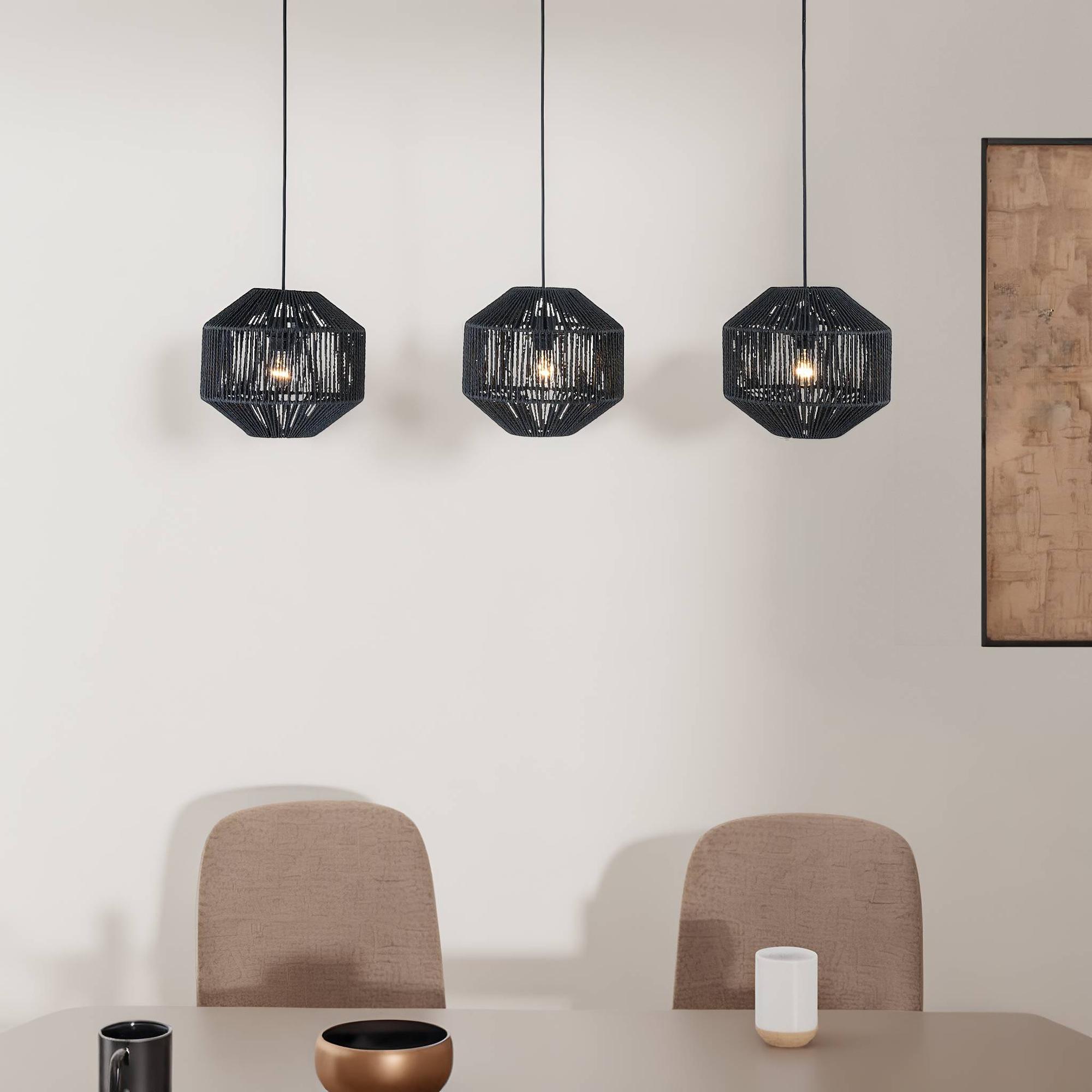 3-light pendant lamp Juicy I plant leaf iron 2