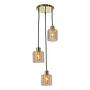3-Flammig Pendelleuchte Kolind Metall Gold 1