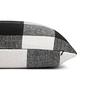 Pillowcase Big Check Cotton Black White 2
