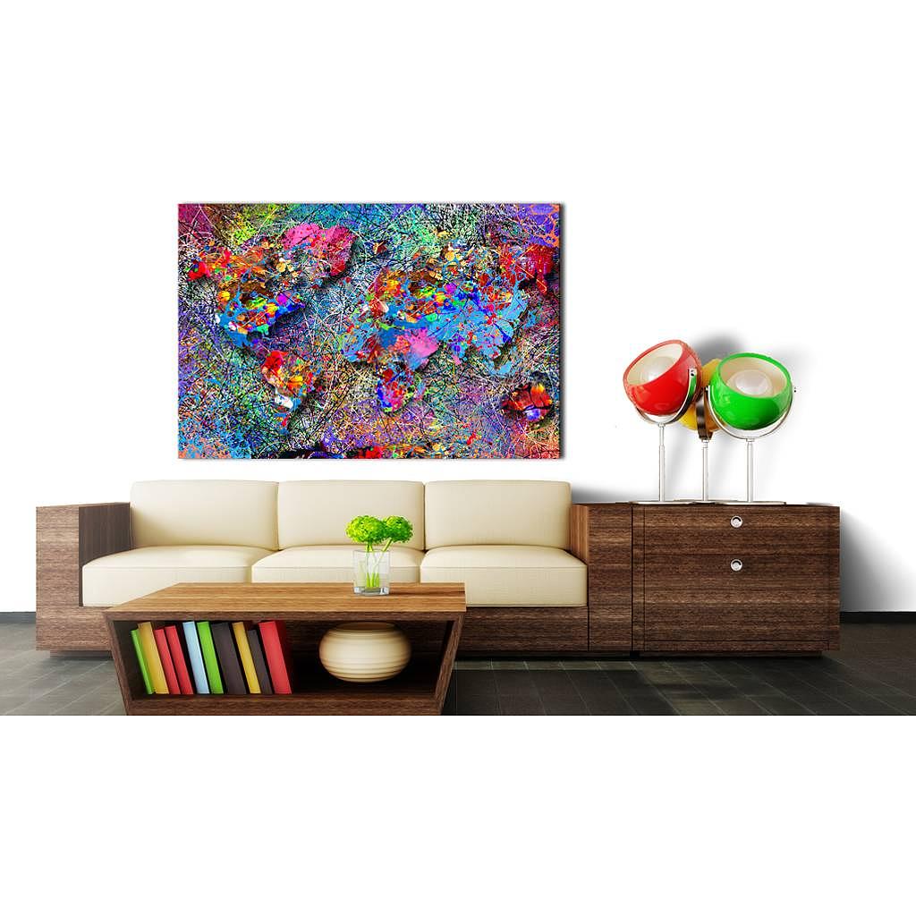 Wall art Jackson Pollock MDF Multicolored 2