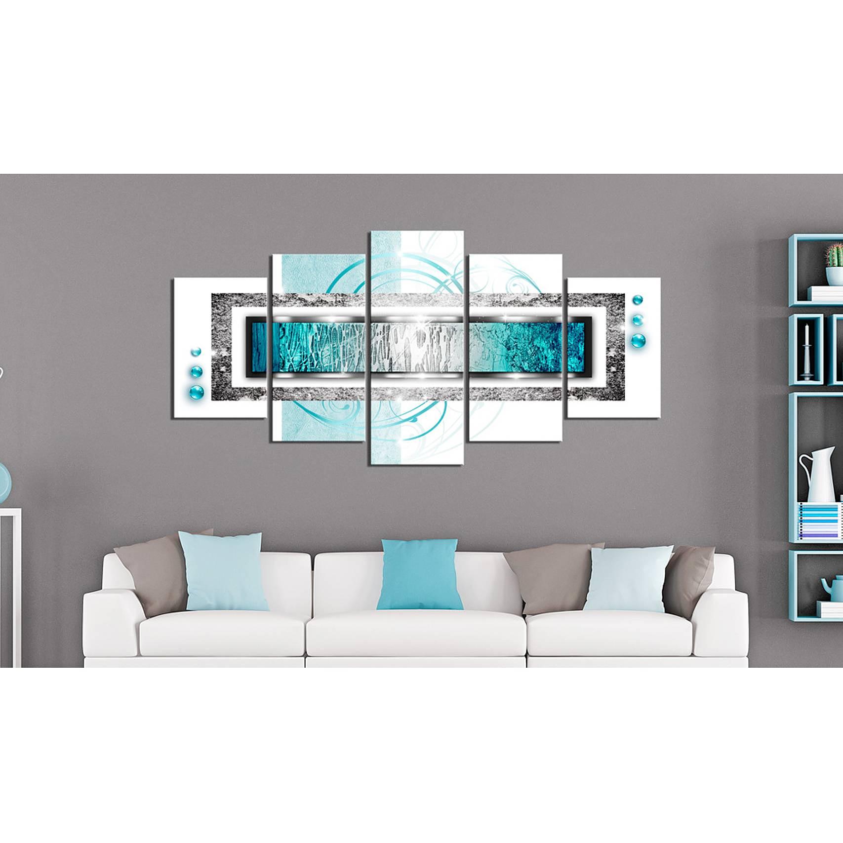 Wall art Turquoise storm MDF Multicolored 2