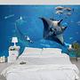 Vliestapete Manta Ray Vliespapier Blau 432 x 290 cm 2