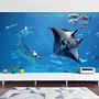 Vliestapete Manta Ray Vliespapier Blau 432 x 290 cm 4