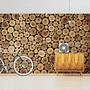Vliestapete Homey Firewood Vliespapier Braun 384 x 255 cm 4
