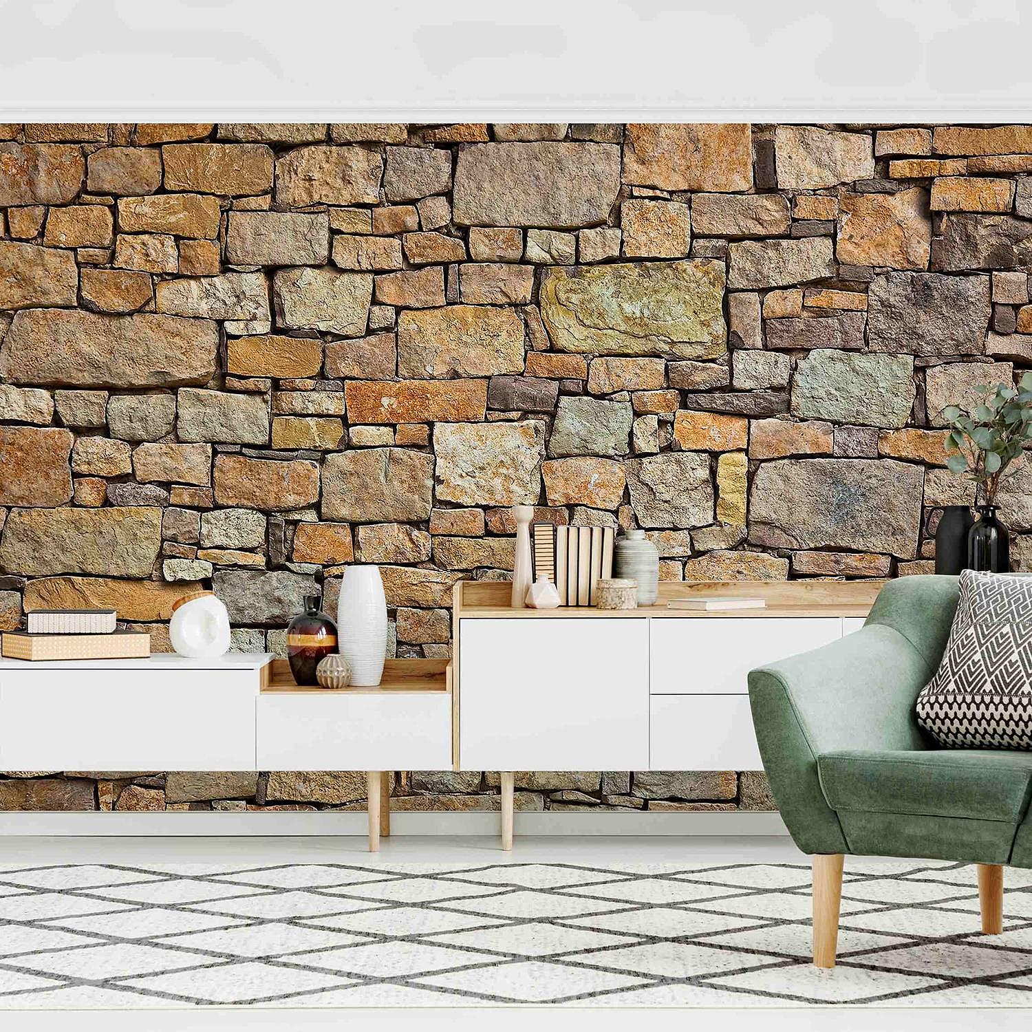 Vliestapete Croatia Stonewall Vliespapier Braun 432 x 290 cm 3