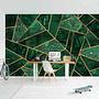 Non-woven wallpaper Dark Emerald with Gold non-woven wallpaper Green 4