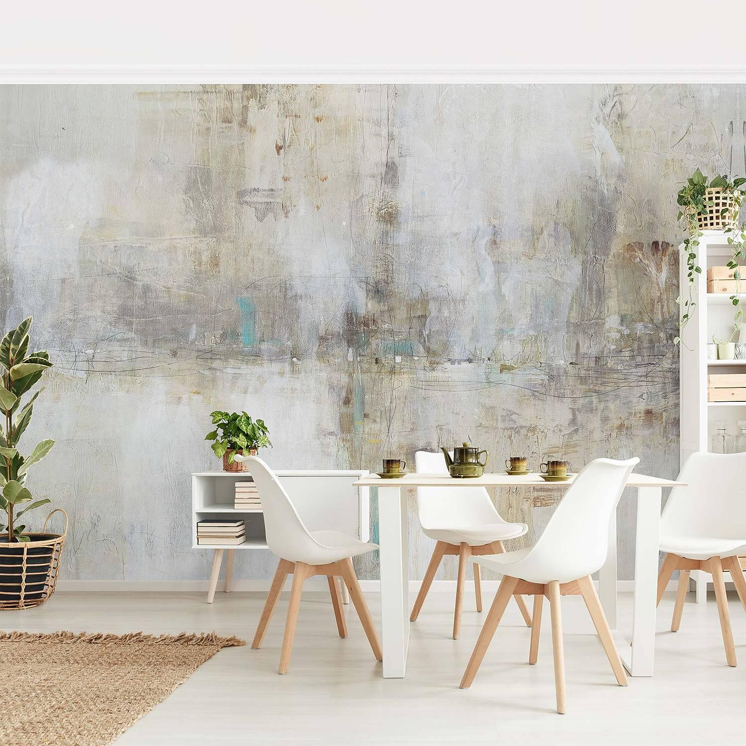 Vliestapete Essenz Vliespapier Grau 384 x 255 cm 2
