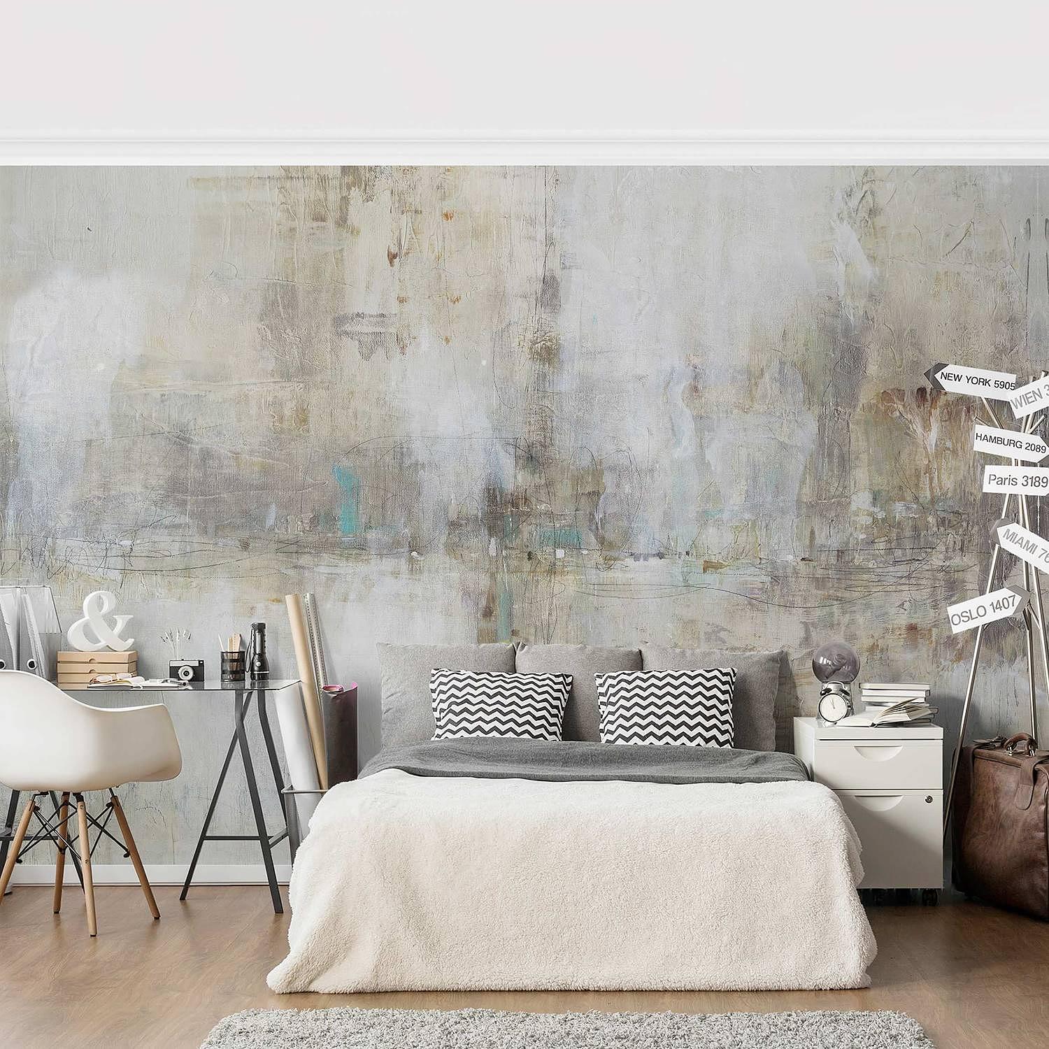 Vliestapete Essenz Vliespapier Grau 384 x 255 cm 4