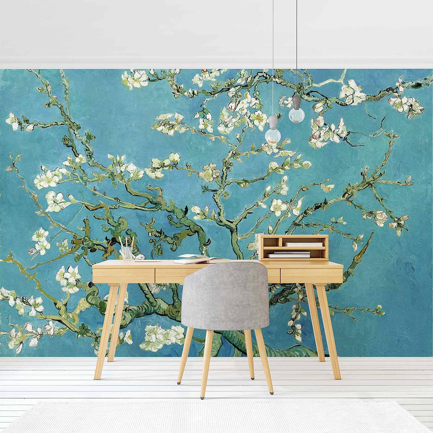 Vliestapete Vincent van Gogh Mandelblüte Vliespapier Blau 3