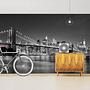 Non-woven wallpaper Manhattan Bridge Black/White 3