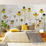 Non-woven wallpaper Delicate Helenium Flowers Beige 3