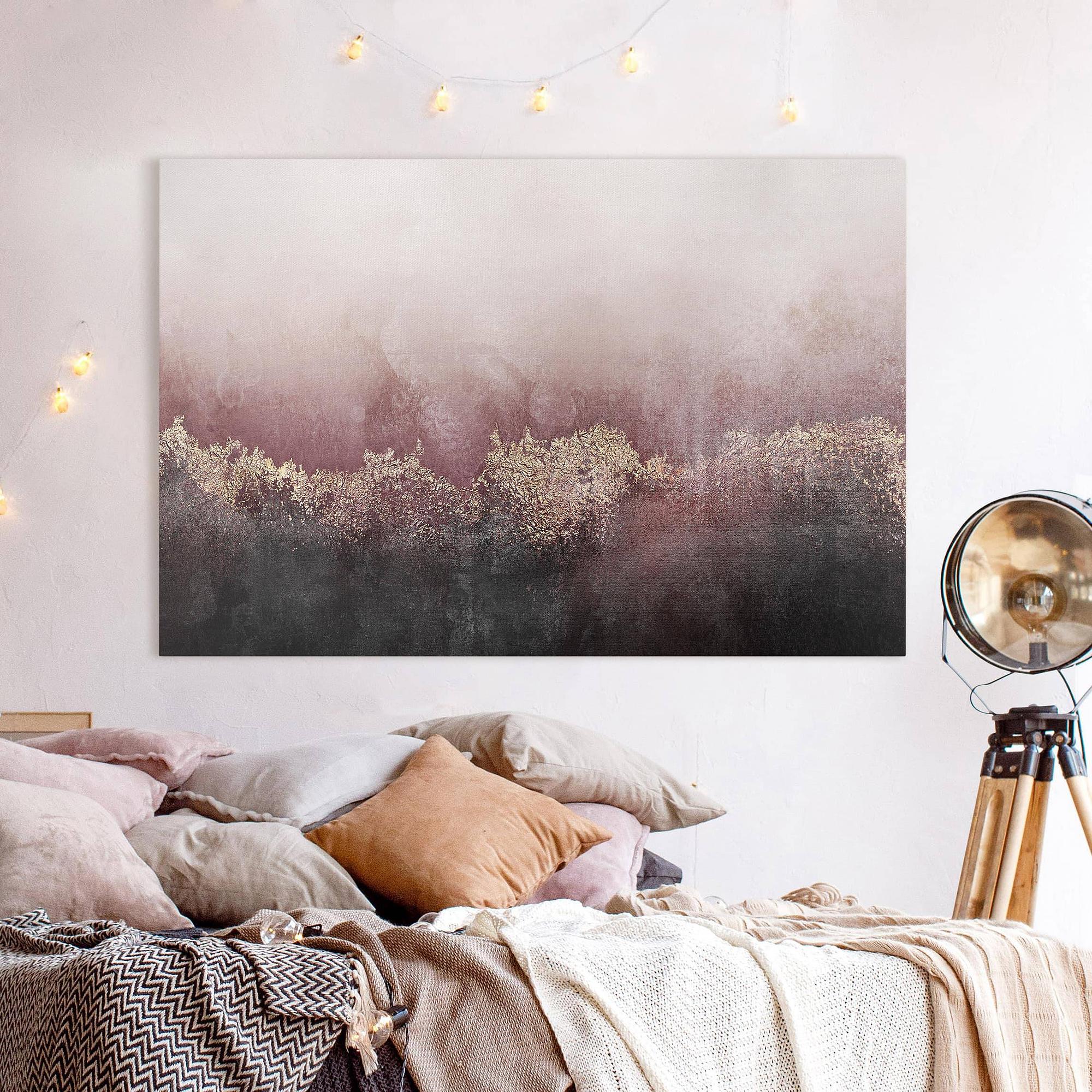 Picture canvas Golden Twilight Rosa, Pink 2