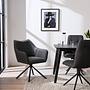 Swiveling Armchair Solin Fabric Iron Black 2