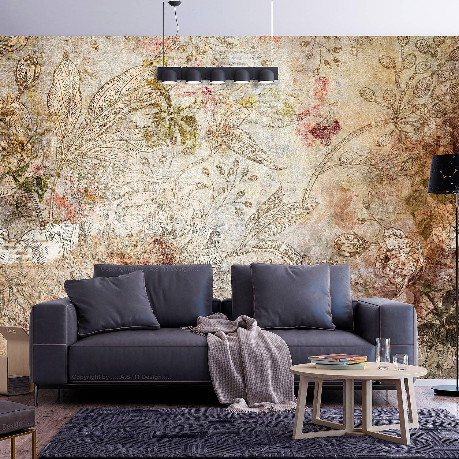 Vlies Fototapete Old Postcard Vlies Mehrfarbig 400 x 280 cm 2