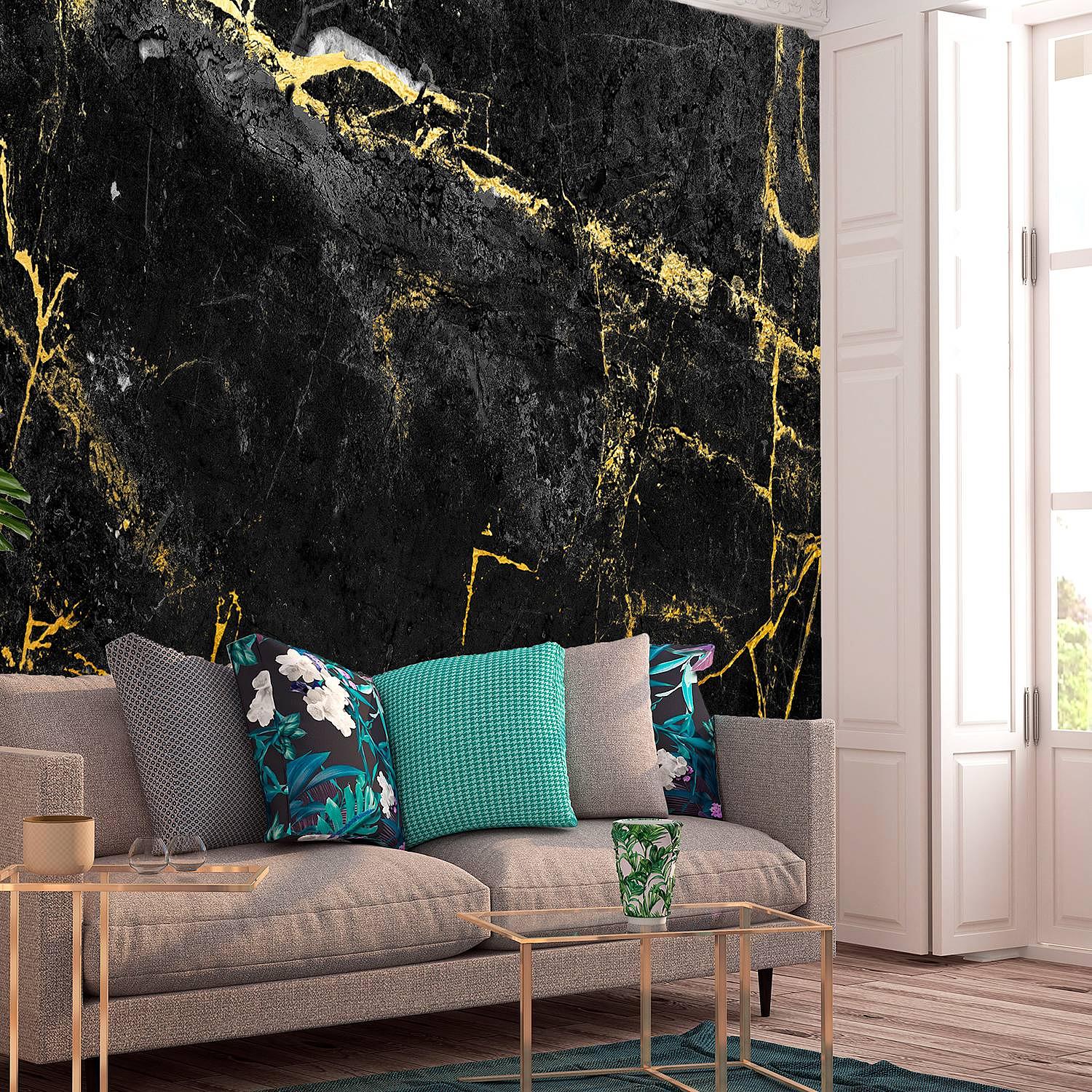 Non-woven photo wallpaper Black Elegance Black/Gold 2