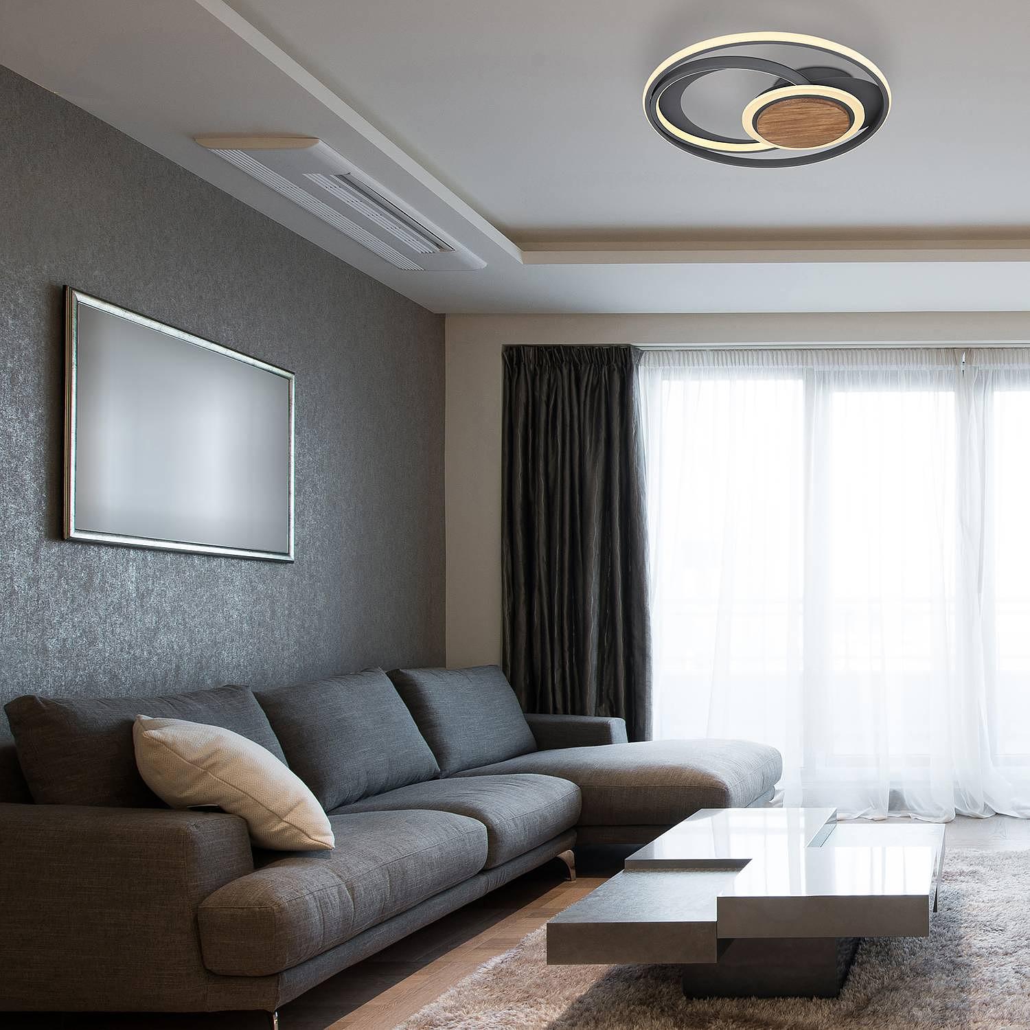 LED-Deckenleuchte Nirra II Acryl Eisen 2
