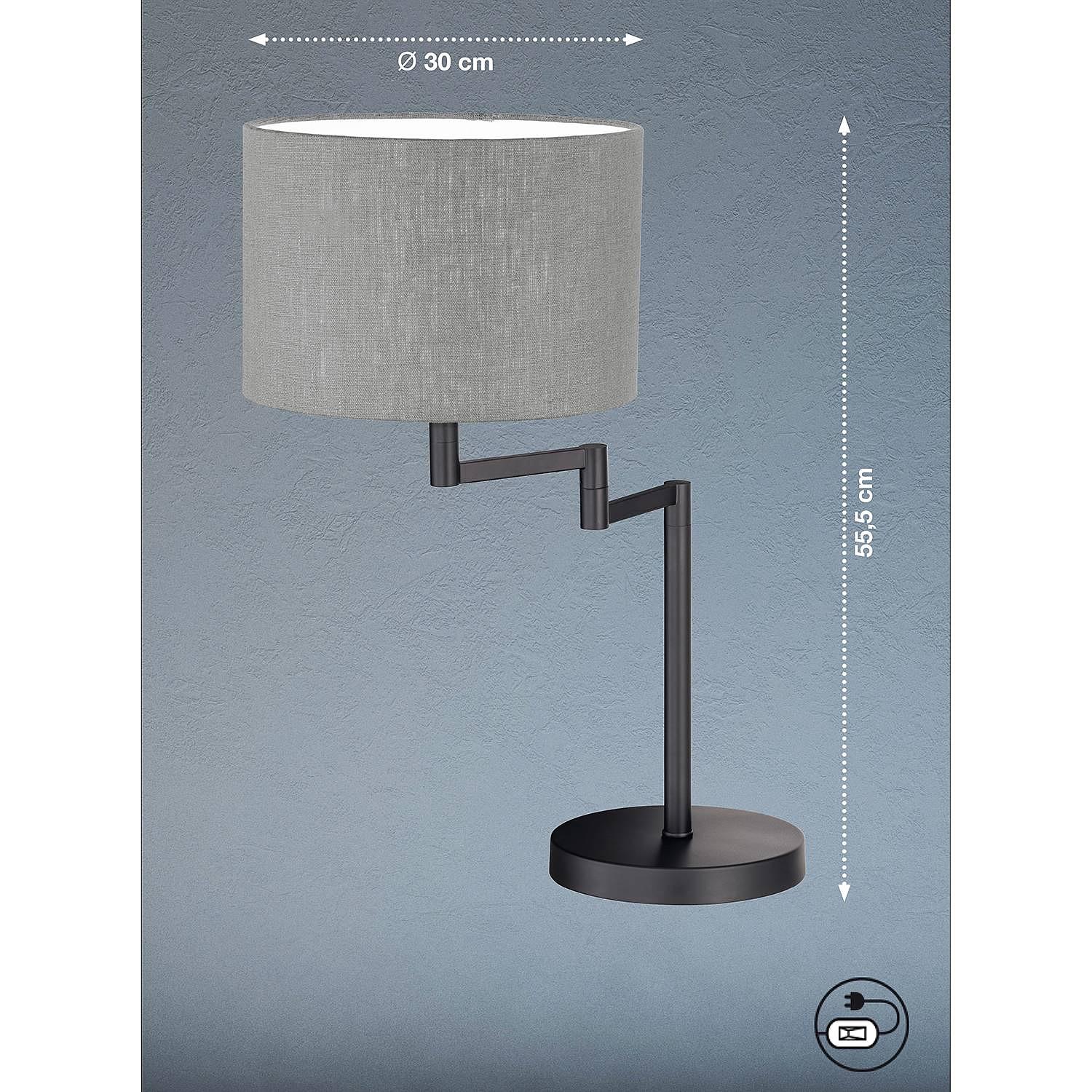 Table lamp Rota Linen Iron 3