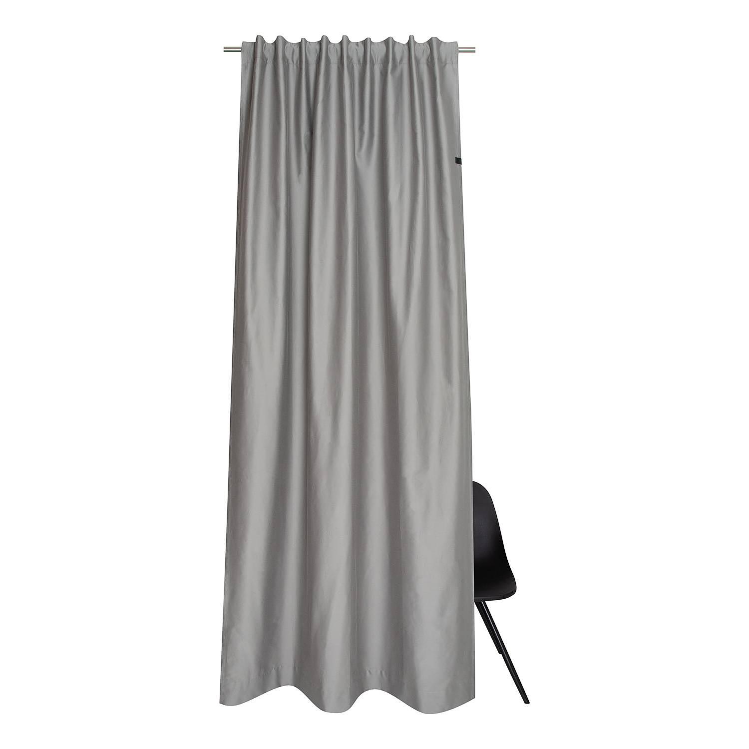 Fertiggardine Soft Baumwolle / Polyester Grau 130 x 250 cm 1