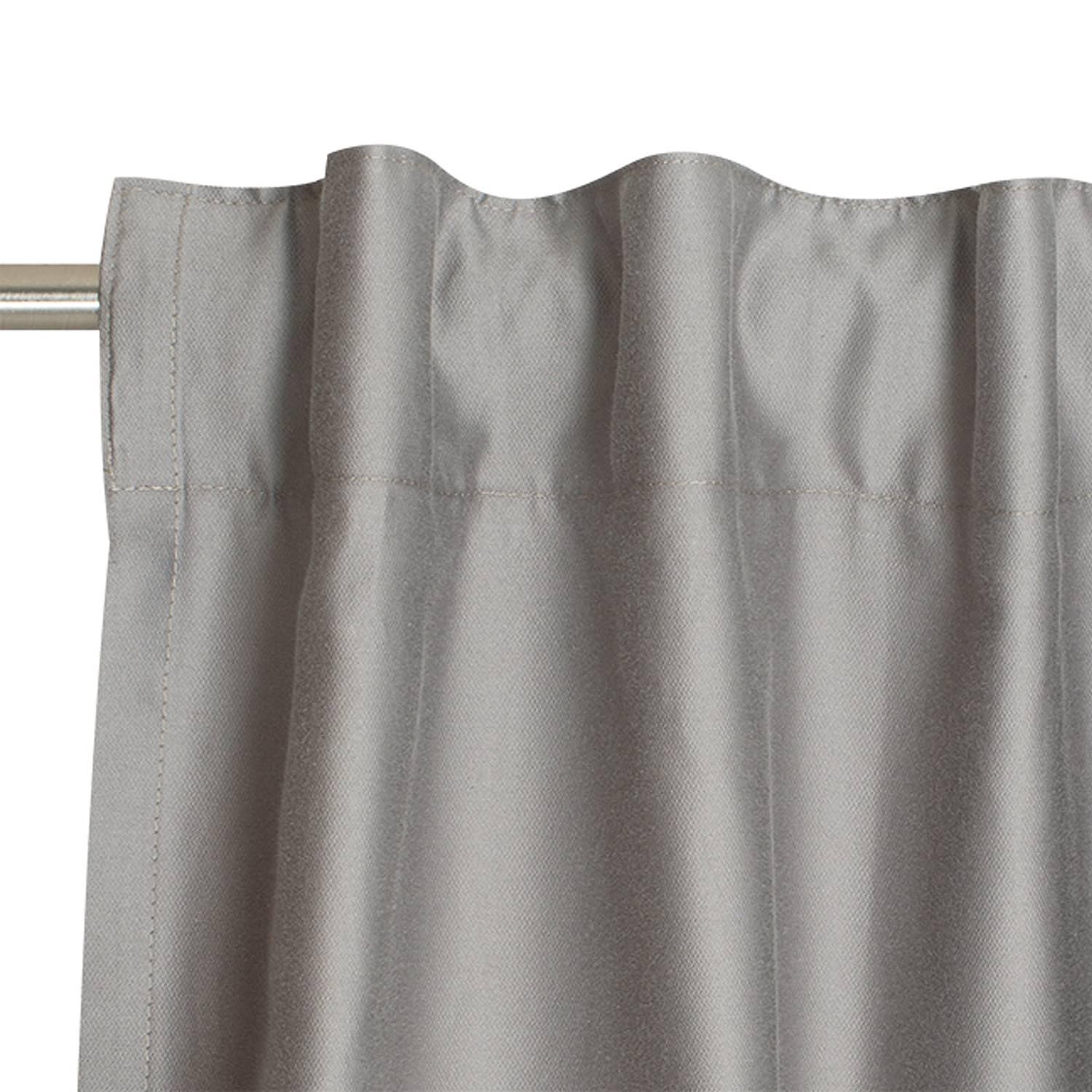Fertiggardine Soft Baumwolle / Polyester Grau 130 x 250 cm 2
