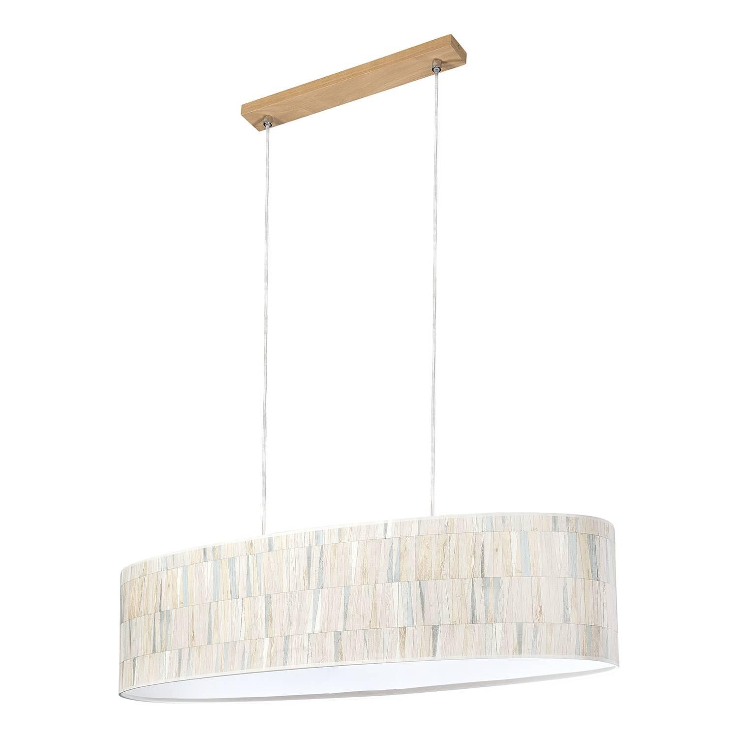 2-flame pendant lamp Malo II paper oak solid wood 3