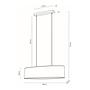 2-flame pendant lamp Malo II paper oak solid wood 4