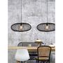 Pendant lamp Cango Bamboo Solid Iron Black 3