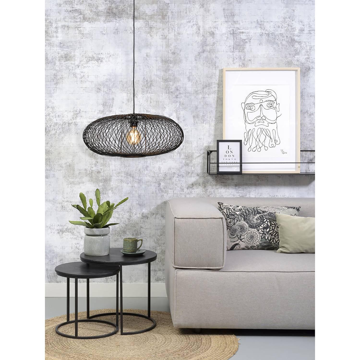 Pendant lamp Cango Bamboo Solid Iron Black 4