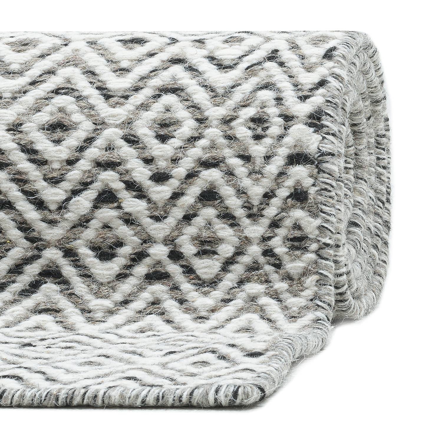 Wool rug Trondheim IV Pure wool Grey 80 x 150 cm 3