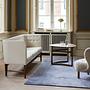 Mayor AJ6 Sofa Samt Walnussholz Blau 3