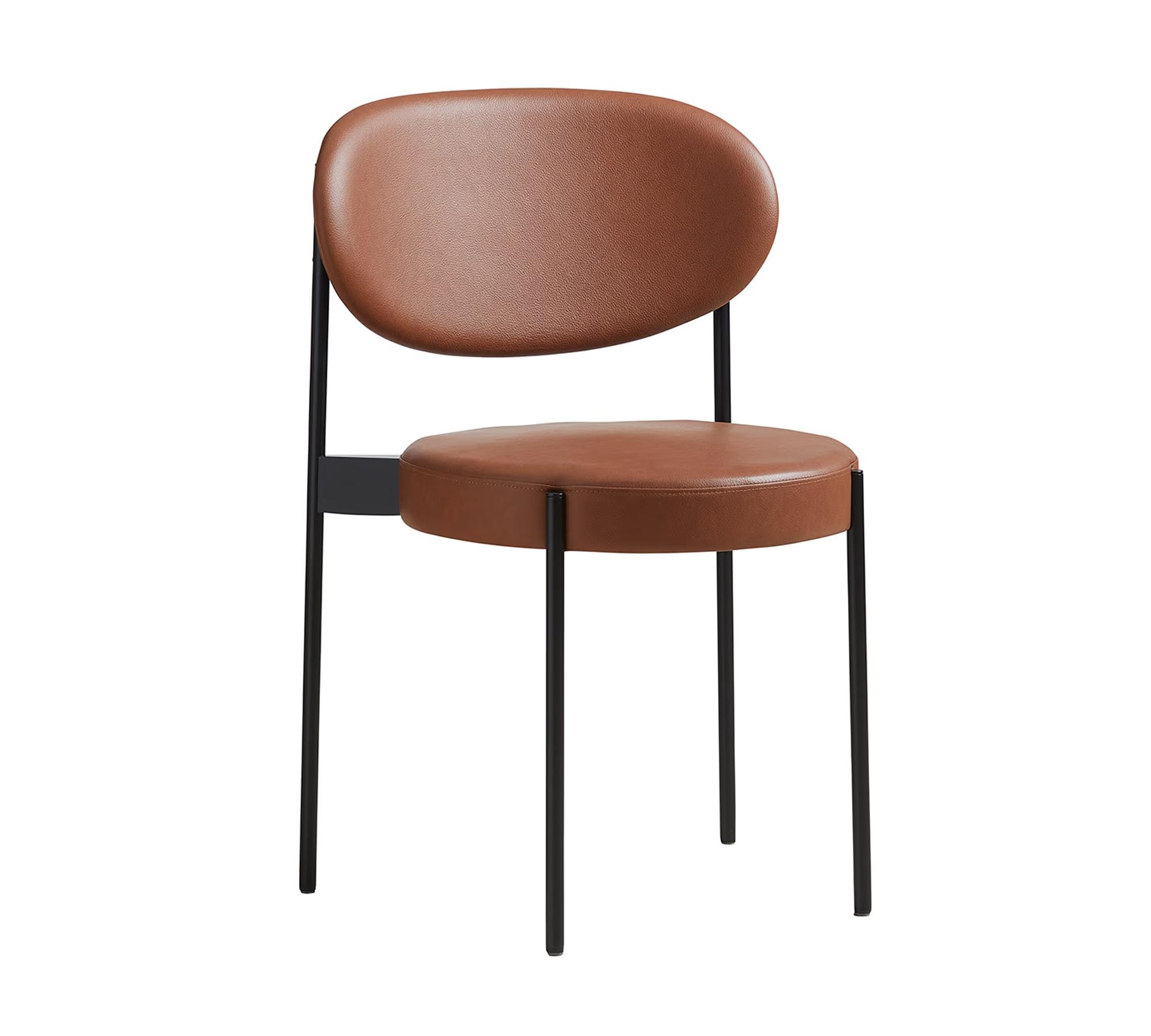 Verner Panton Series 430 Lederstuhl Braun 0