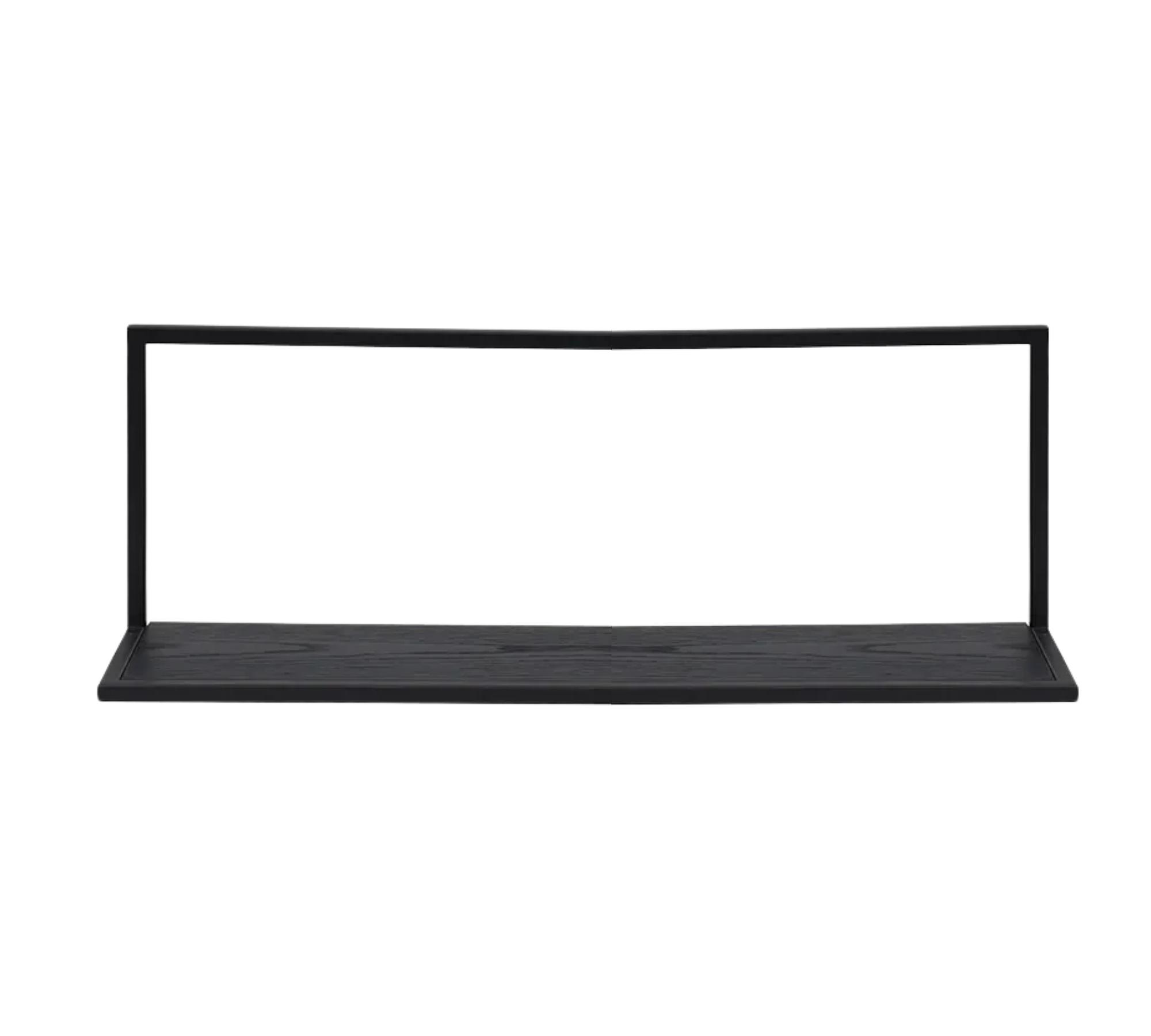 Frame Wall shelf with shelf Oak Black 0