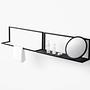 Frame Wall shelf with shelf Oak Black 1