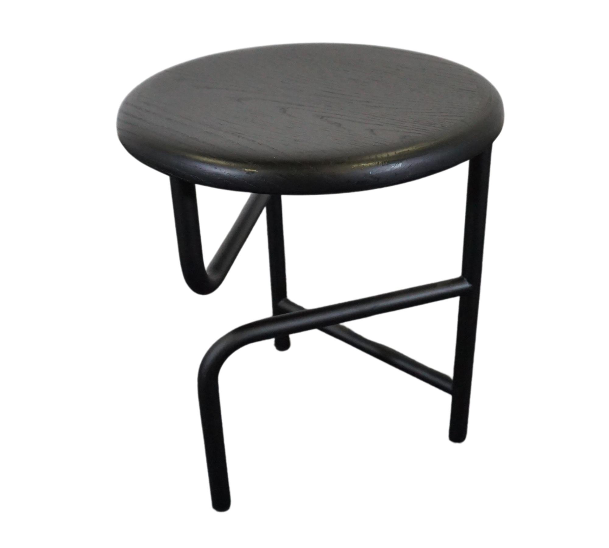 Blend Hocker Eiche Schwarz 3