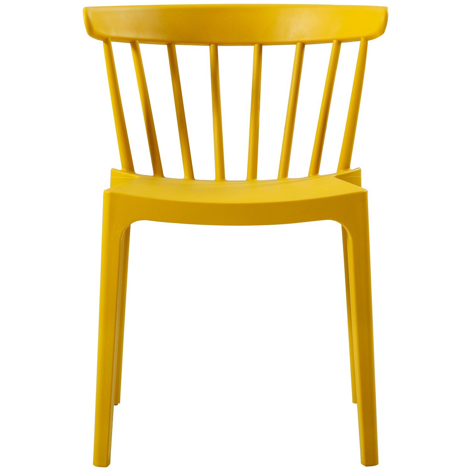 2x Bliss Chair Stackable Yellow 3