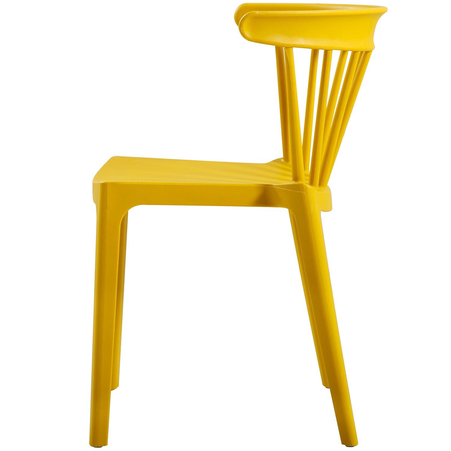 2x Bliss Chair Stackable Yellow 4