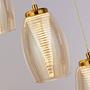 Cyclone pendant lamp steel clear glass 5-flame 2