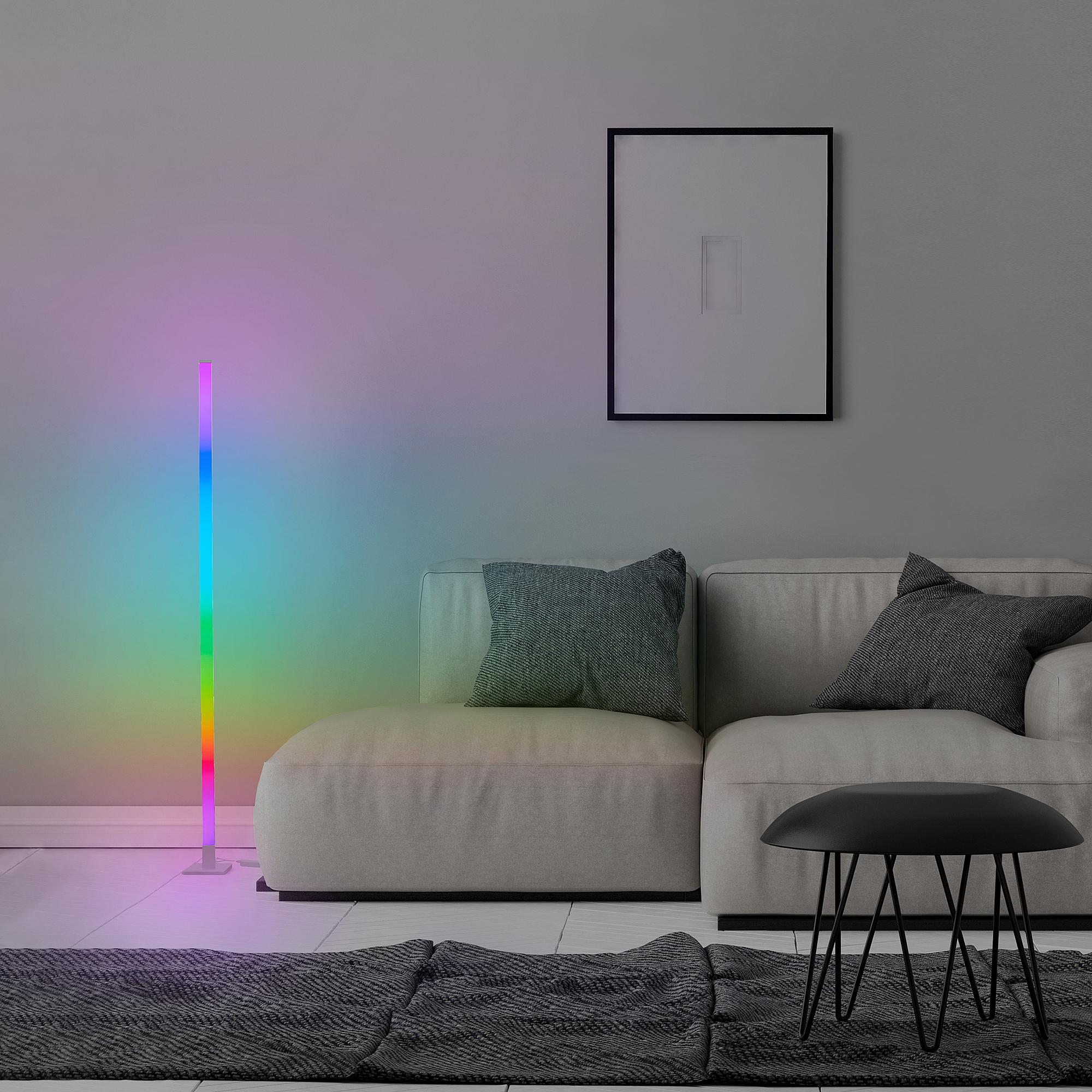 LED-Stehleuchte Neele Kunststoff 1-flammig Weiß 2