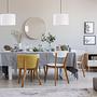 Pendant lamp Vigo linen 1-light White / Black 2
