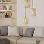 3-Flammig Pendelleuchte Romazzina Stahl Beige 2
