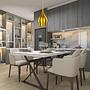 Pendant lamp Aluminum 1-light Gold 2