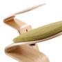 myERCOLINO Stool Laneve wool real wood veneer olive yellow 3