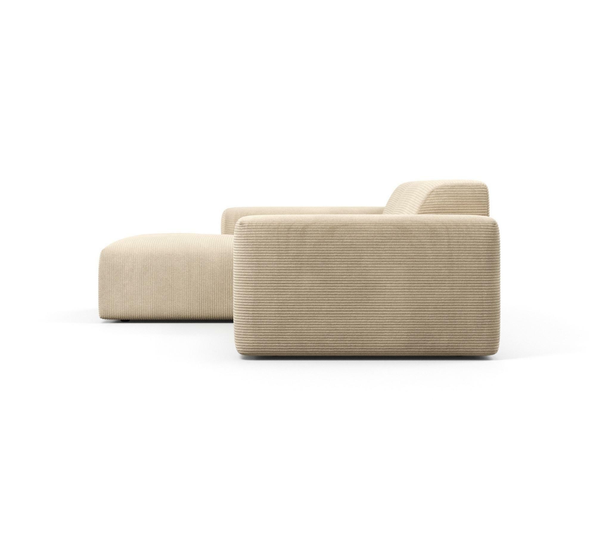 2-Sitzer Karen Récamiere Links Cord Samt Creme 5