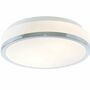 Bathroom lamp 2-light frosted glass steel 0