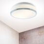 Bathroom lamp 2-light frosted glass steel 1