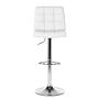 Bar stool Fitzgerald faux leather white chrome 3