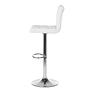 Bar stool Fitzgerald faux leather white chrome 4