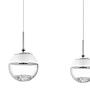 Montefio III LED pendant light Crystal glass Steel 3-flame 3