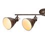 2-burner ceiling light spotlight in aluminum 1